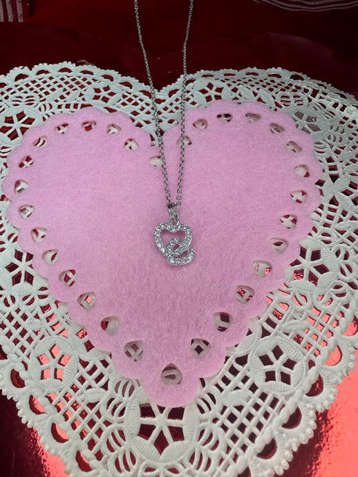 Sterling Silver Double Heart Necklace